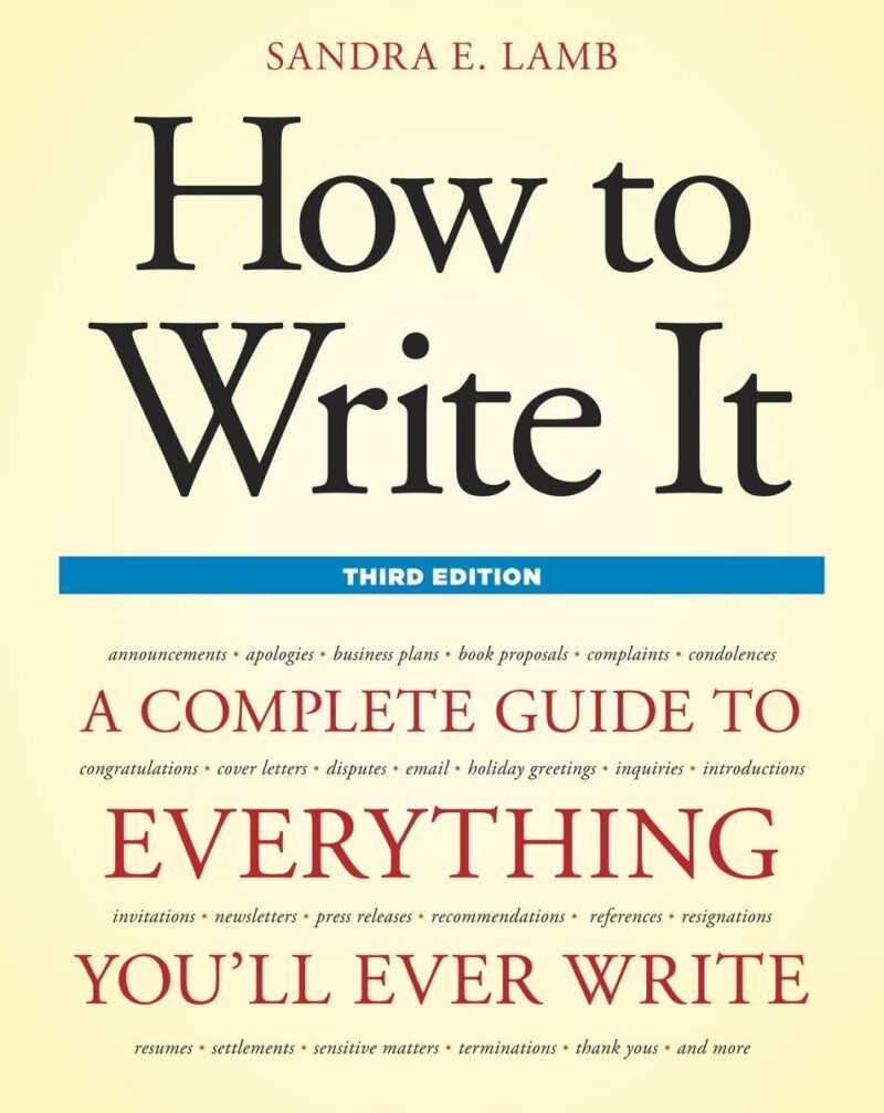 HOW TO WRITE IT BY SANDRA E. LAMB